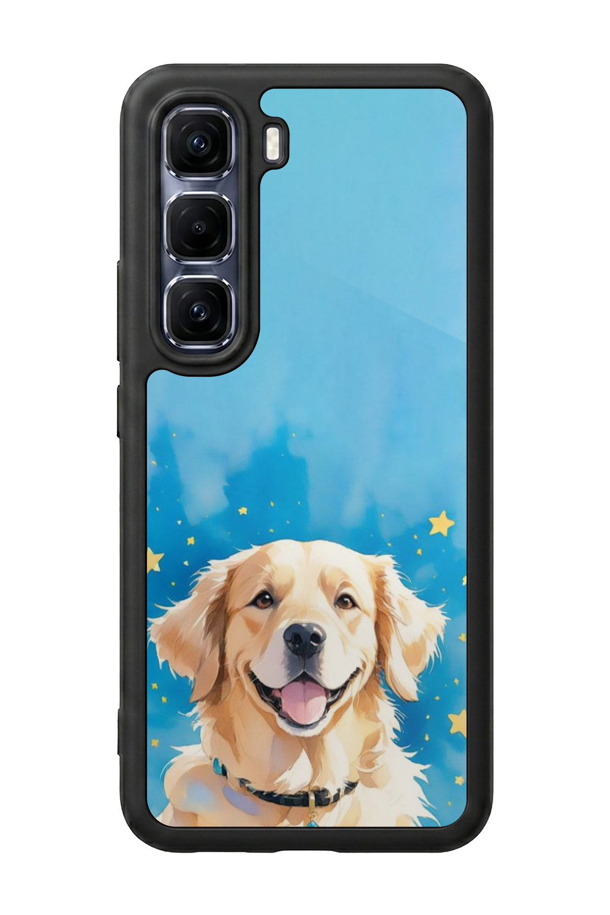 Infinix Hot 60 Pro Plus Uyumlu Golden Kopek Tasarımlı Glossy Premium Kılıf