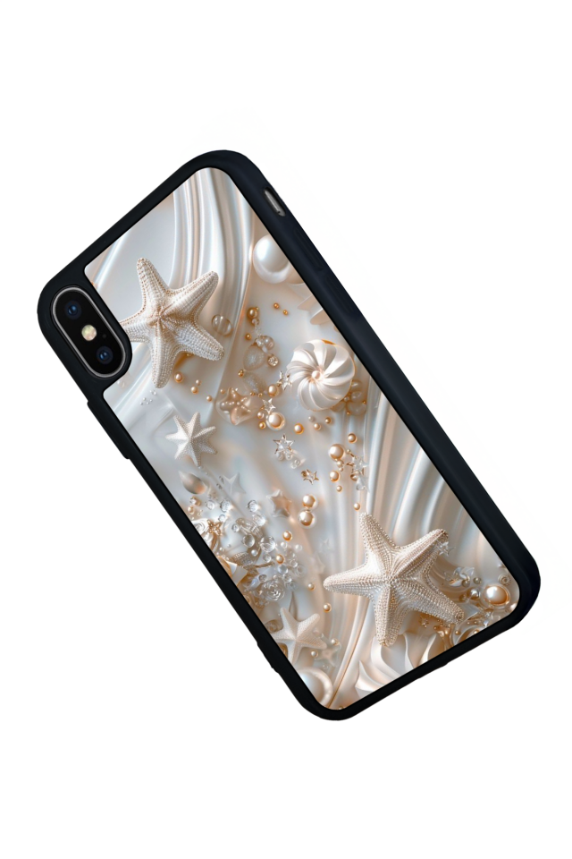 iPhone X/ XS Uyumlu  İnci Tasarımlı Glossy Premium Kılıf