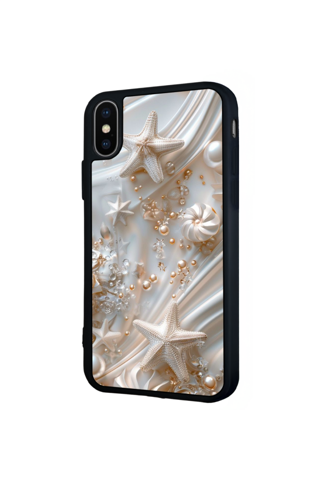 iPhone X/ XS Uyumlu  İnci Tasarımlı Glossy Premium Kılıf