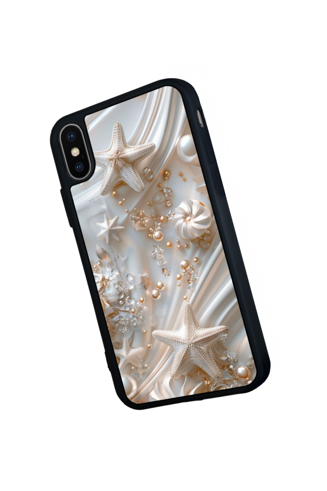 iPhone X/ XS Uyumlu  İnci Tasarımlı Glossy Premium Kılıf