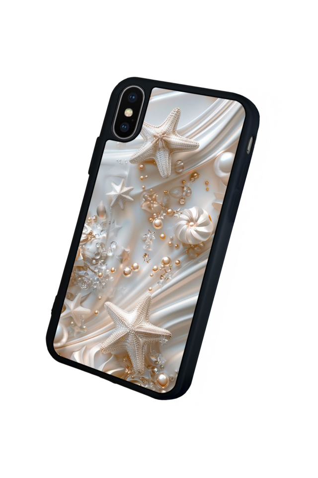 iPhone X/ XS Uyumlu  İnci Tasarımlı Glossy Premium Kılıf