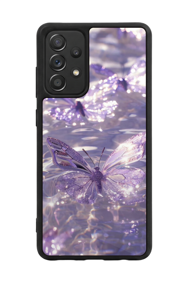 Samsung Galaxy A72 Uyumlu Kelebek Tasarımlı Glossy Premium Kılıf