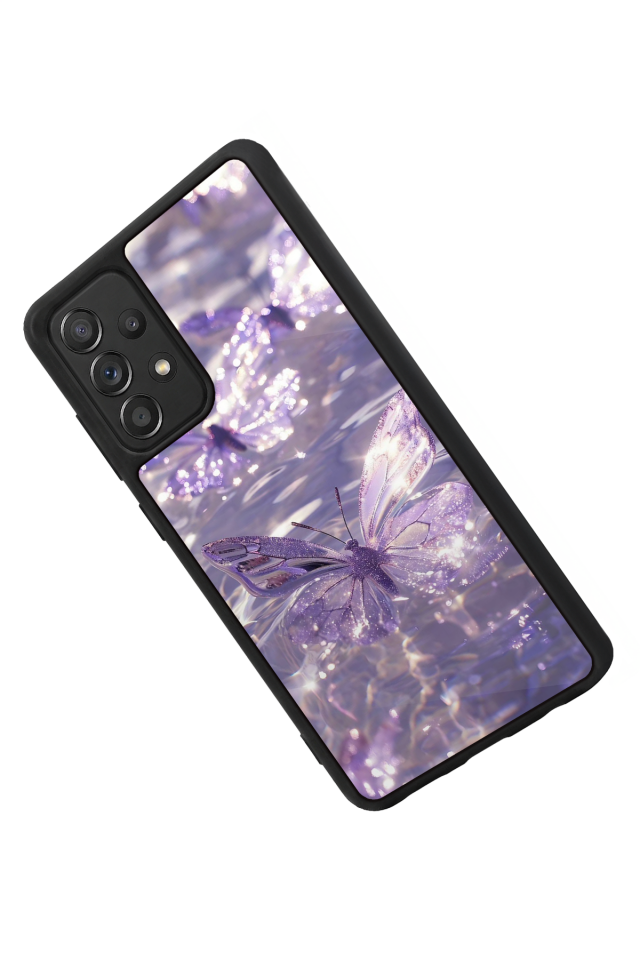 Samsung Galaxy A72 Uyumlu Kelebek Tasarımlı Glossy Premium Kılıf
