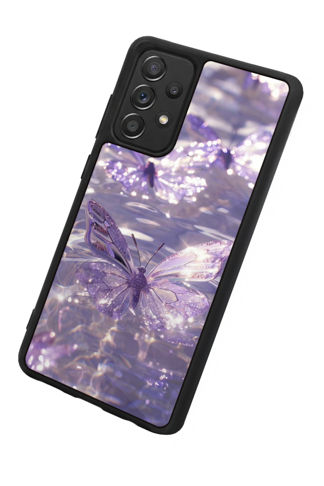 Samsung Galaxy A72 Uyumlu Kelebek Tasarımlı Glossy Premium Kılıf
