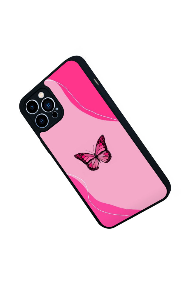 iPhone 12 Pro Max Uyumlu Kelebek Tasarımlı Glossy Premium Kılıf