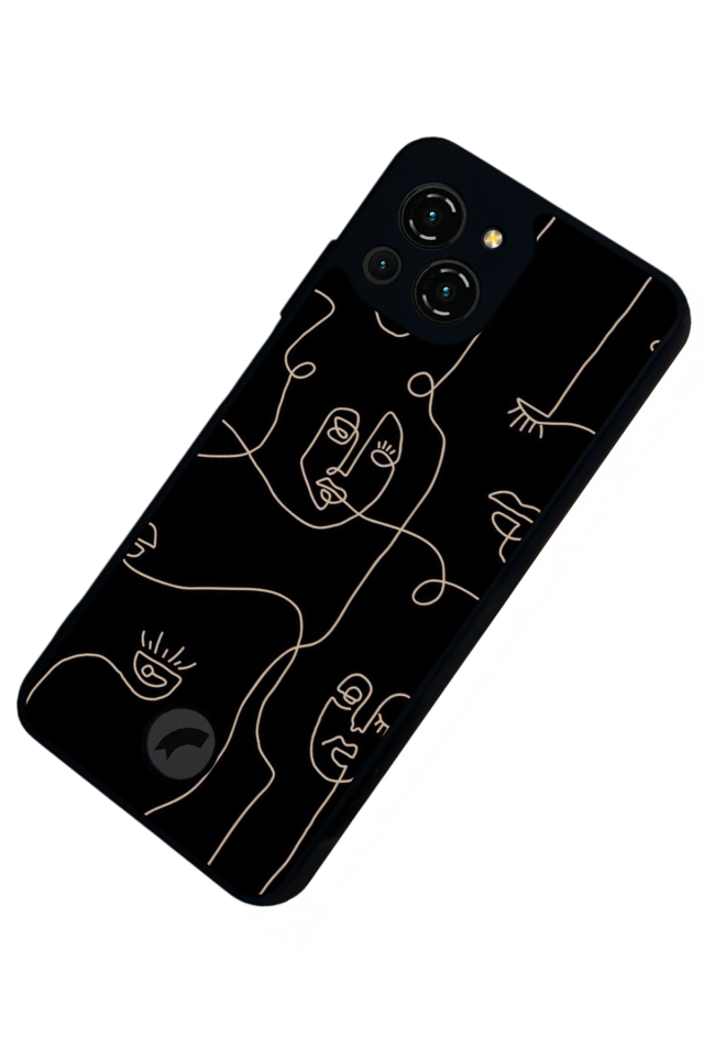 Reeder S23 Pro Max Uyumlu Line Art Tasarımlı Glossy Premium Kılıf