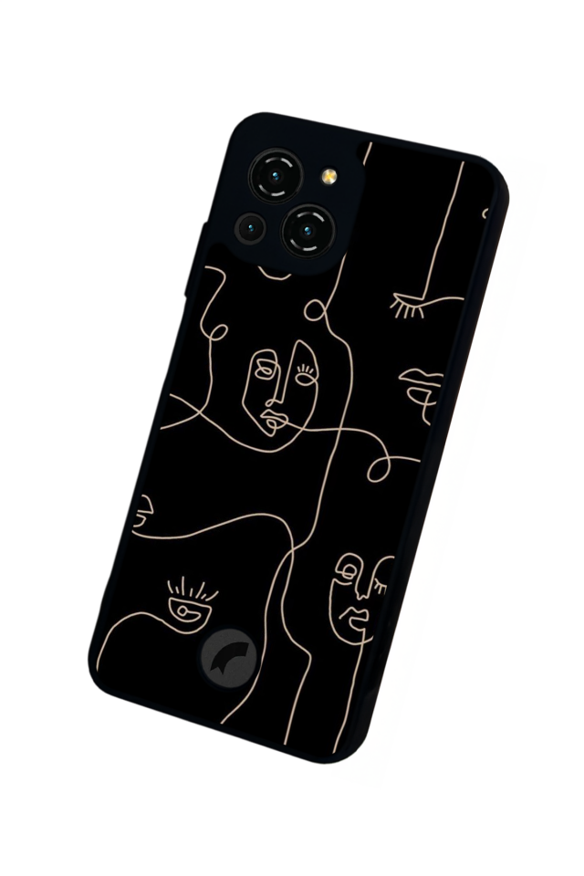 Reeder S23 Pro Max Uyumlu Line Art Tasarımlı Glossy Premium Kılıf