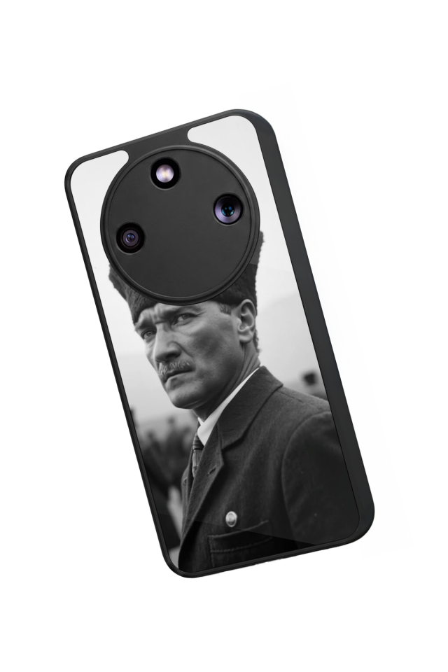 Honor Magic 8 Lite Uyumlu Mustafa Kemal Ataturk Tasarımlı Glossy Premium Kılıf