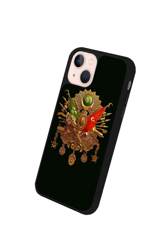 iPhone 14 Plus Uyumlu Osmanli Tugrasi Tasarımlı Glossy Premium Kılıf
