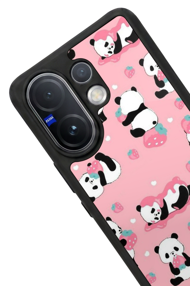 Vivo V60 Uyumlu Panda Tasarımlı Glossy Premium Kılıf