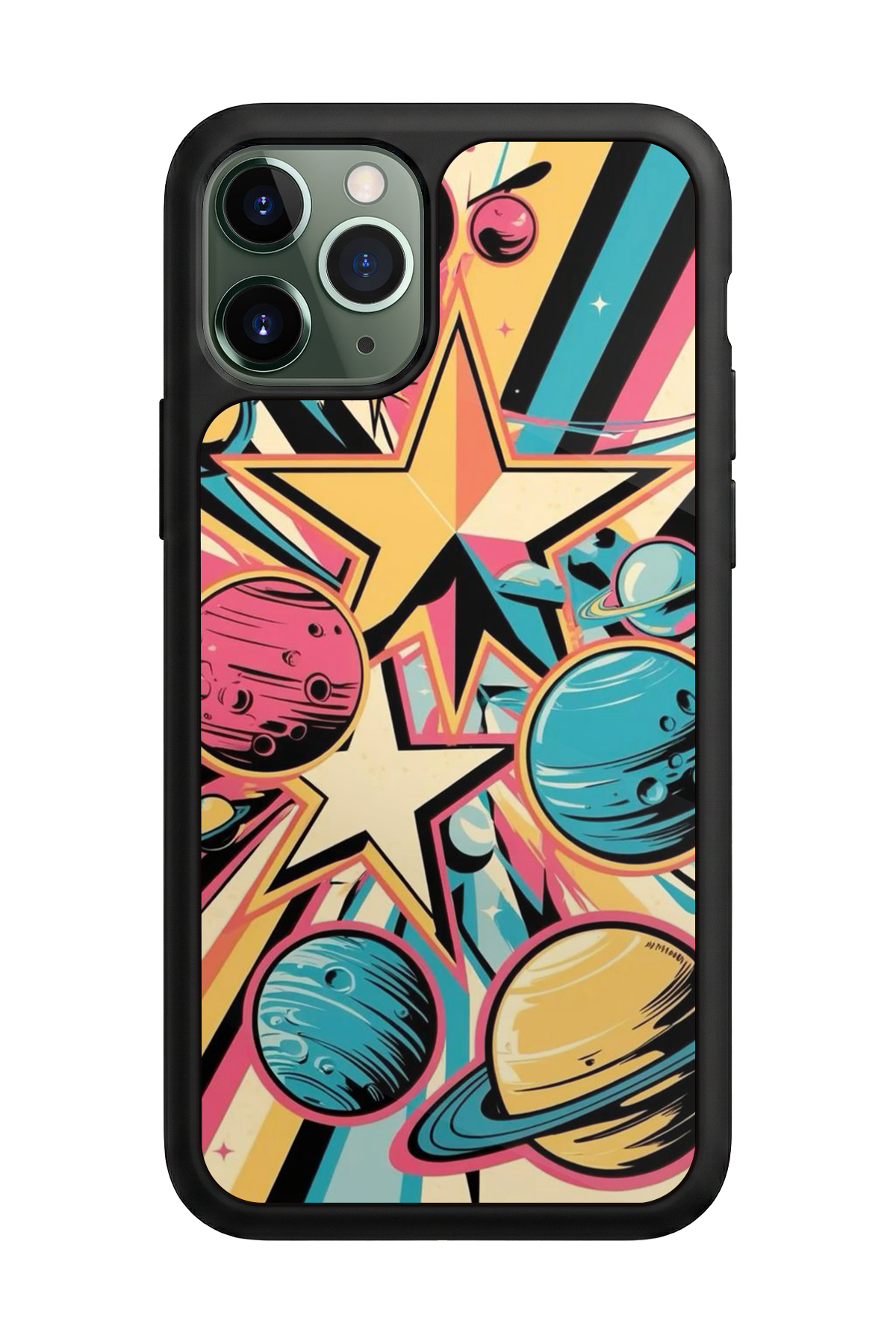 iPhone 11 Pro Max Uyumlu Uzay Tasarımlı Glossy Premium Kılıf