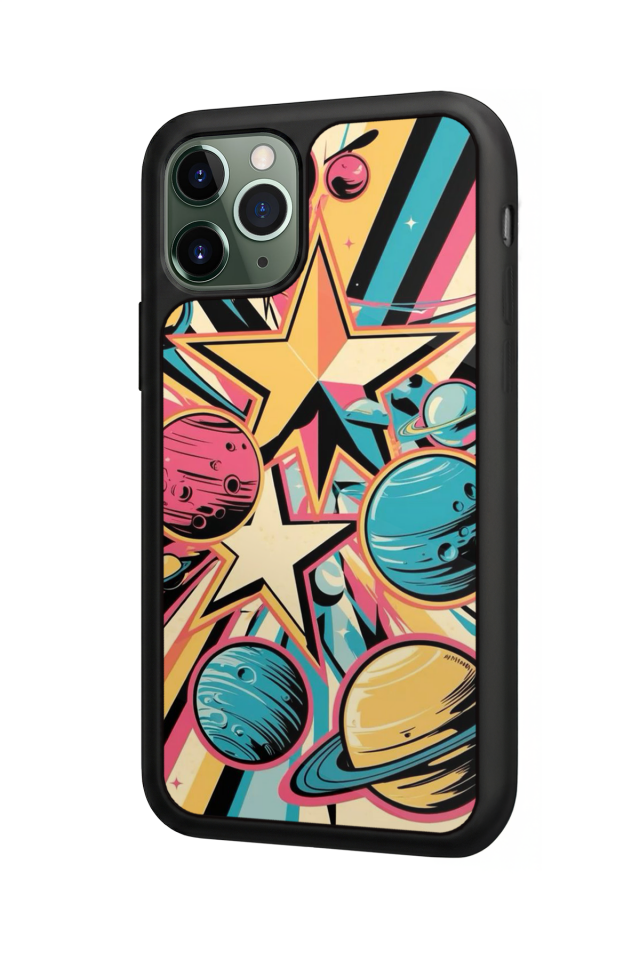 iPhone 11 Pro Max Uyumlu Uzay Tasarımlı Glossy Premium Kılıf