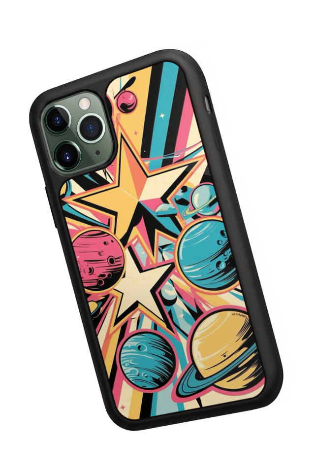 iPhone 11 Pro Max Uyumlu Uzay Tasarımlı Glossy Premium Kılıf
