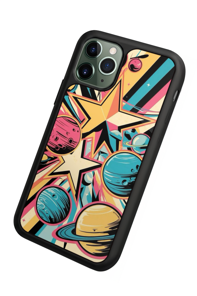 iPhone 11 Pro Max Uyumlu Uzay Tasarımlı Glossy Premium Kılıf