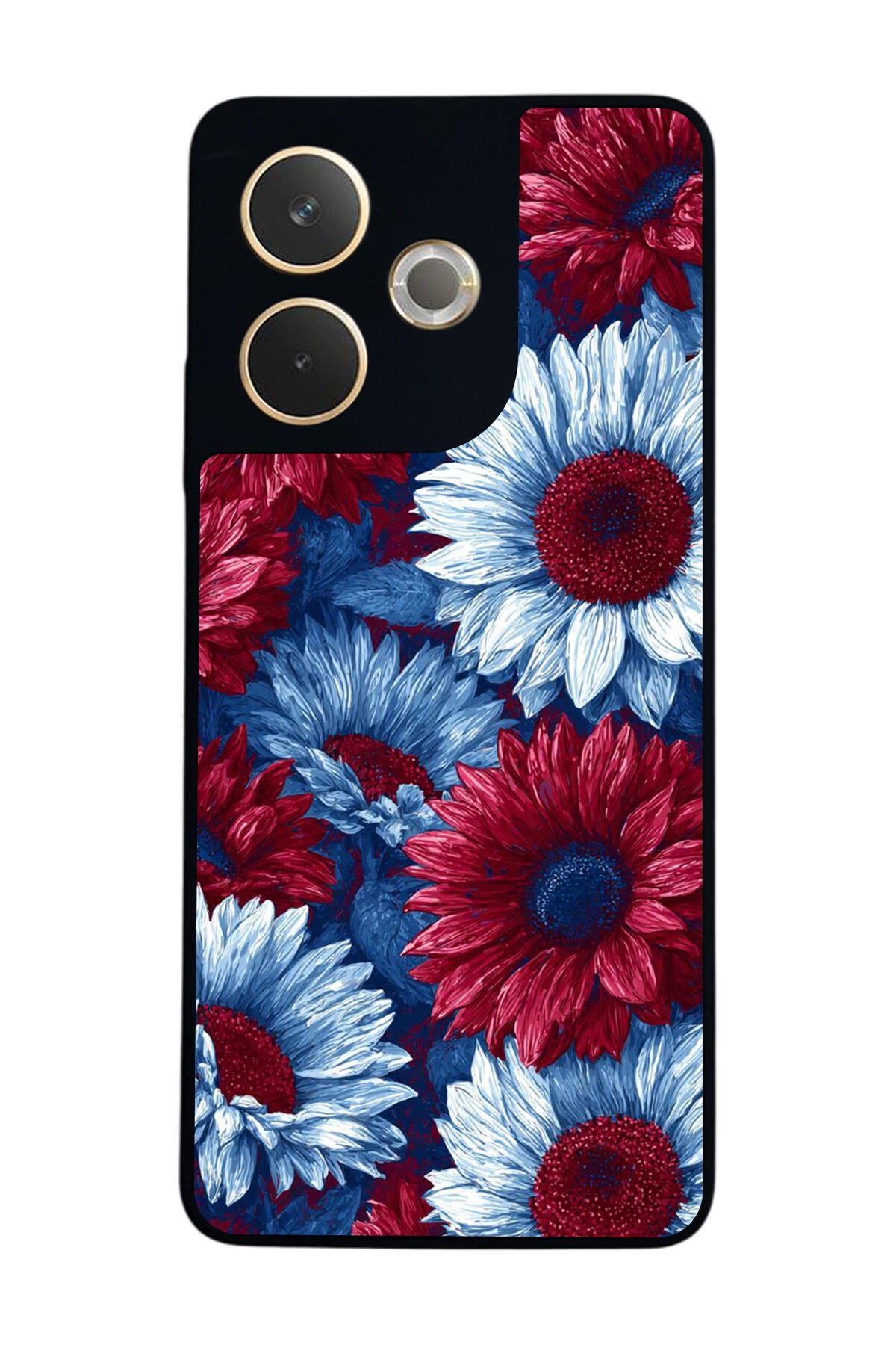 Oppo A5 Pro Uyumlu Cicek Tasarımlı Glossy Premium Kılıf