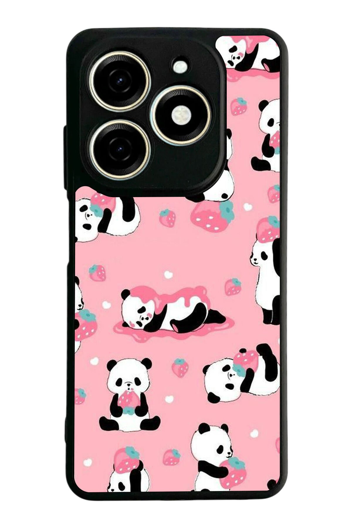 Tecno Spark 20/20C Uyumlu Panda Tasarımlı Glossy Premium Kılıf