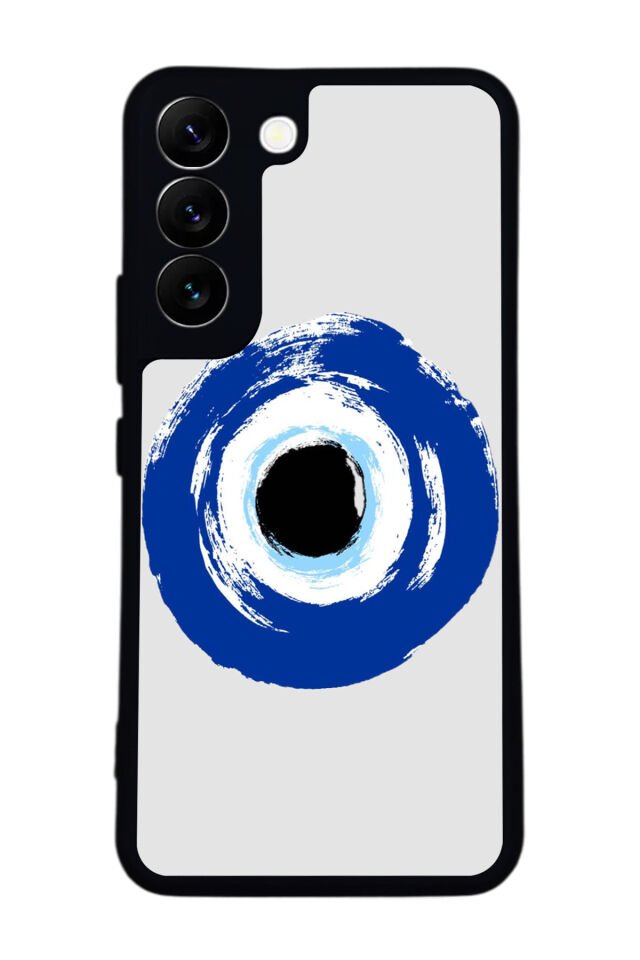 Samsung Galaxy S22 Uyumlu Nazar Tasarımlı Glossy Premium Kılıf