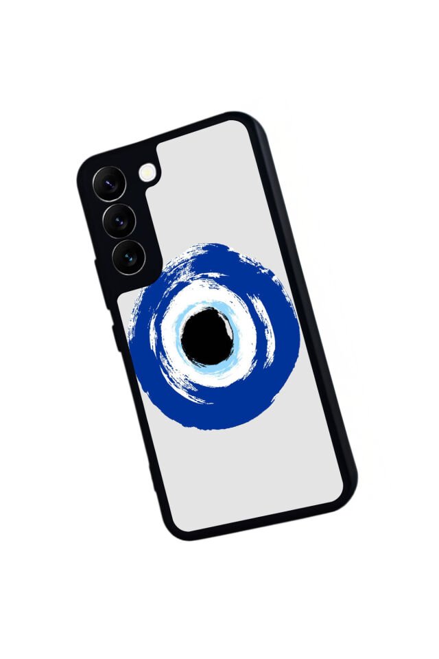Samsung Galaxy S22 Uyumlu Nazar Tasarımlı Glossy Premium Kılıf