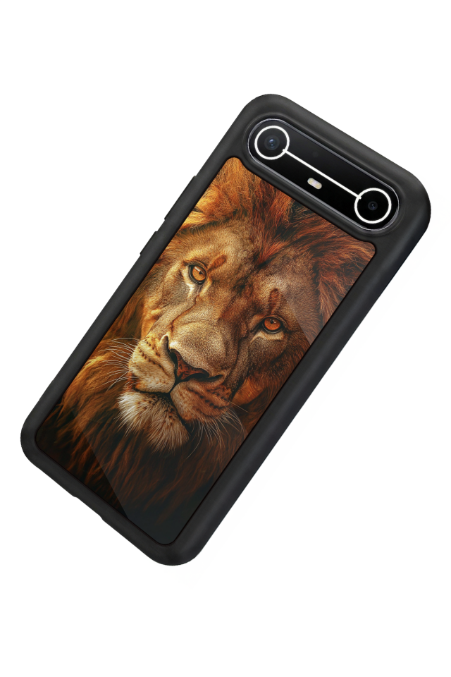 Tecno Spark Slim 5G Uyumlu Aslan Tasarımlı Glossy Premium Kılıf