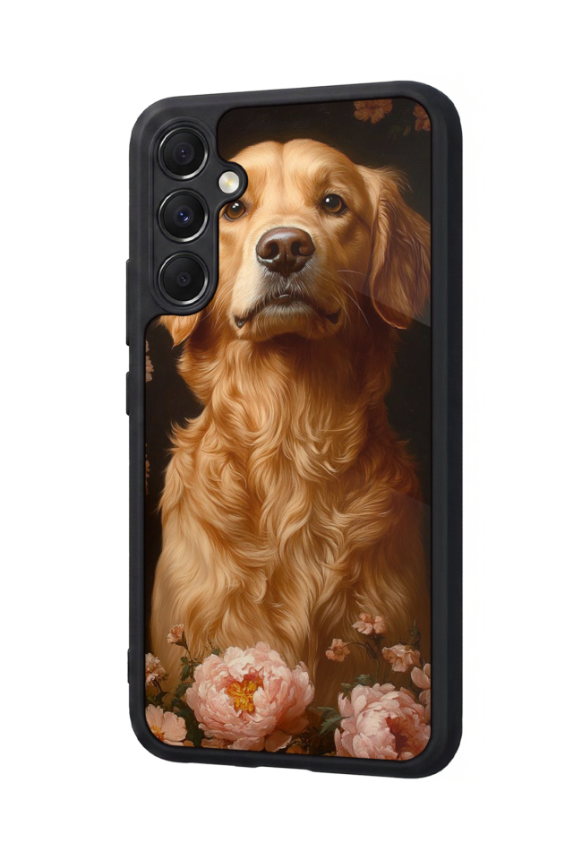 Samsung Galaxy A34 Uyumlu Golden Kopek Tasarımlı Glossy Premium Kılıf