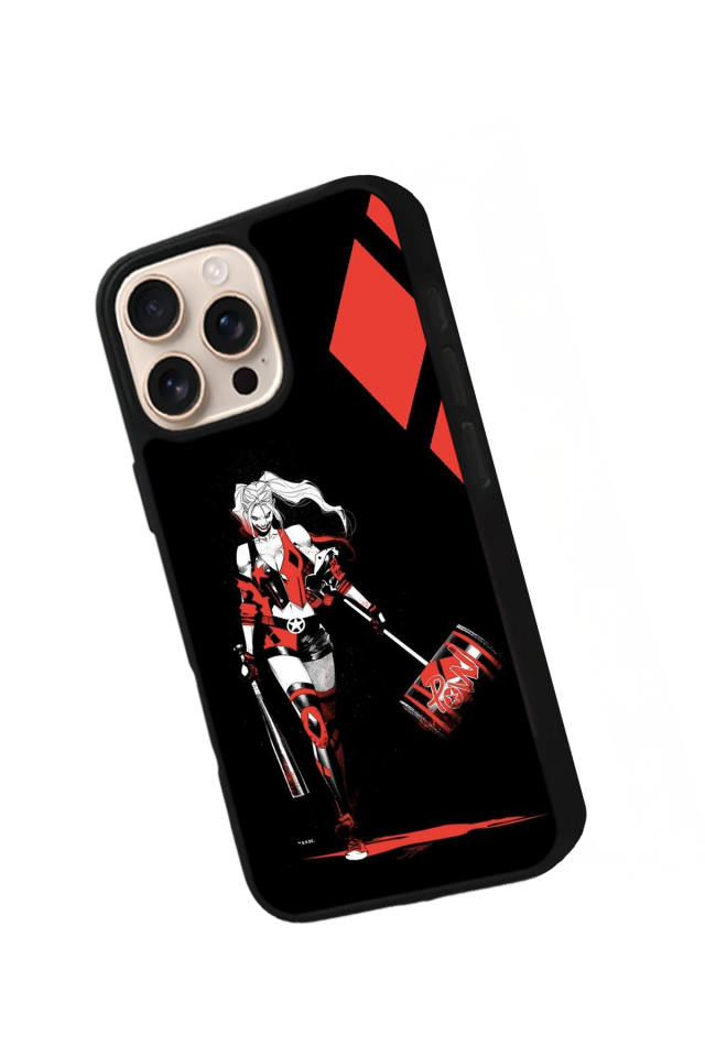 iPhone 16 Pro Max Uyumlu HarleyQueen Tasarımlı Glossy Premium Kılıf