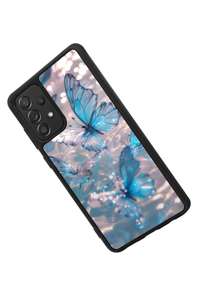 Samsung Galaxy A72 Uyumlu Kelebek Tasarımlı Glossy Premium Kılıf