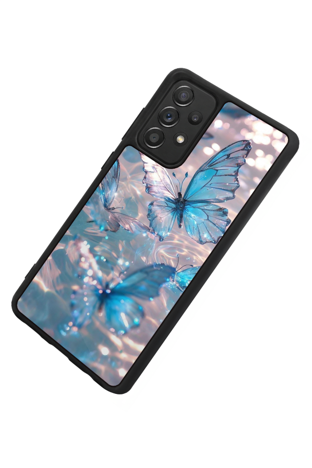Samsung Galaxy A72 Uyumlu Kelebek Tasarımlı Glossy Premium Kılıf