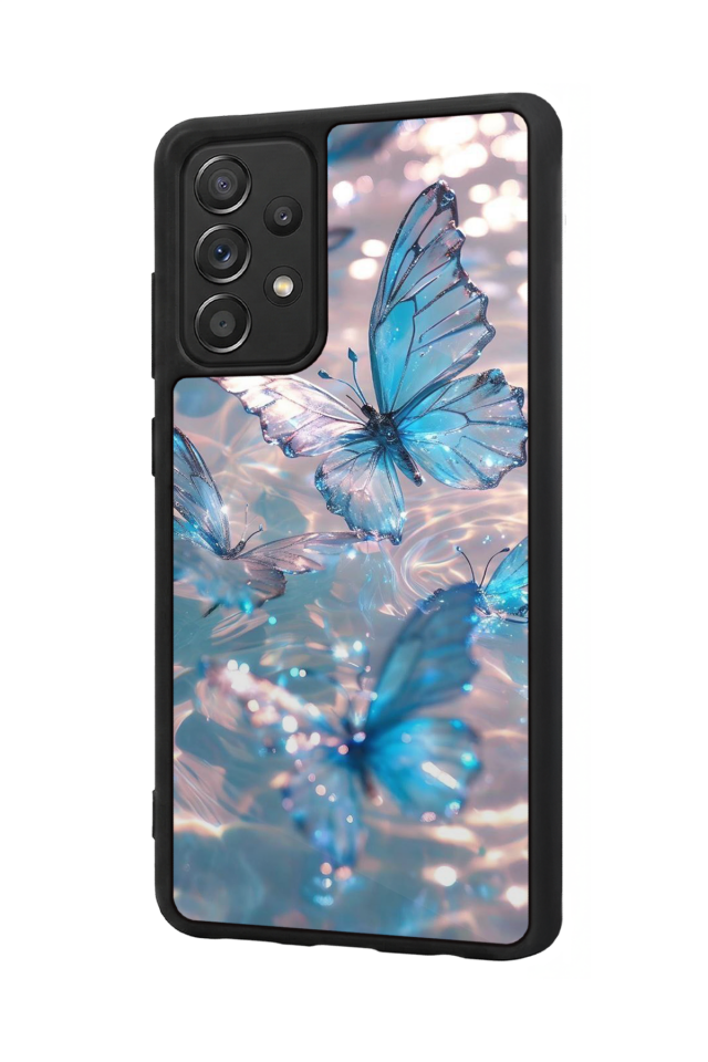 Samsung Galaxy A72 Uyumlu Kelebek Tasarımlı Glossy Premium Kılıf