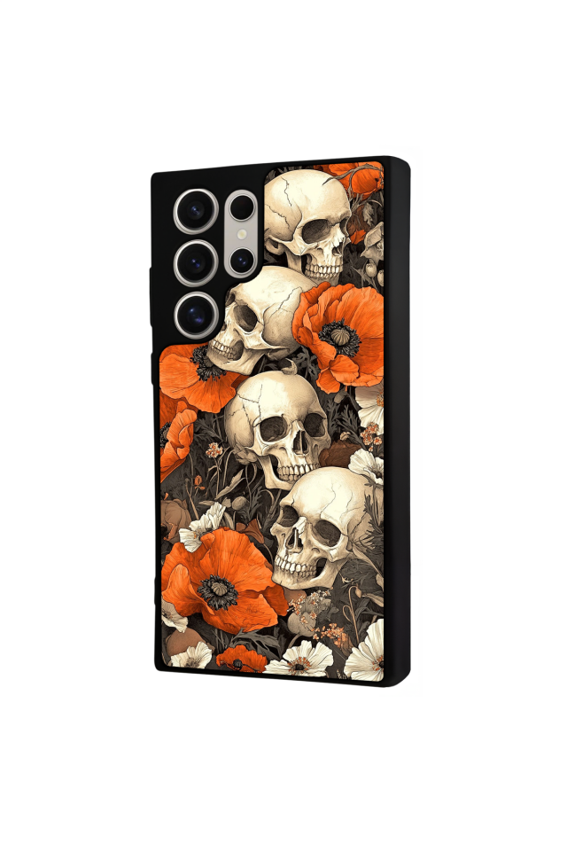 Samsung Galaxy S22 Ultra Uyumlu KuruKafa Tasarımlı Glossy Premium Kılıf