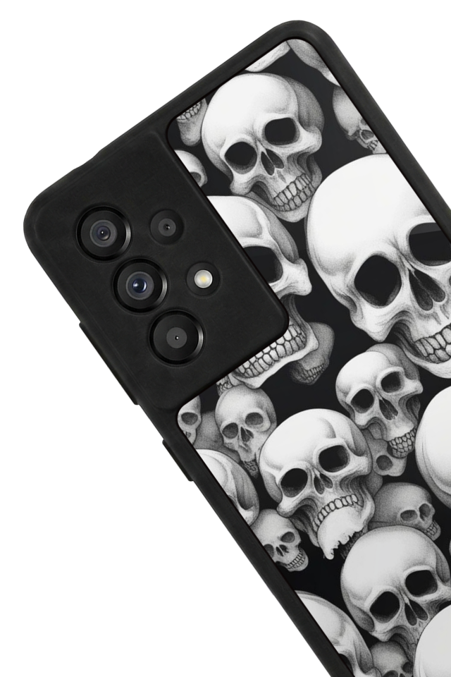 Samsung Galaxy A73 Uyumlu KuruKafa Tasarımlı Glossy Premium Kılıf