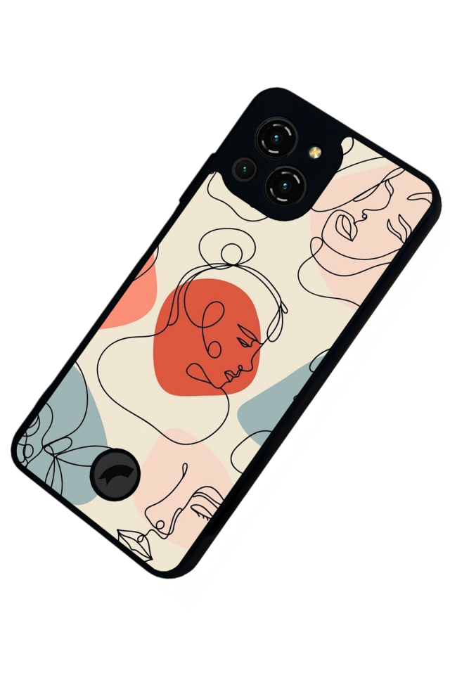 Reeder S23 Pro Max Uyumlu Line Art Tasarımlı Glossy Premium Kılıf