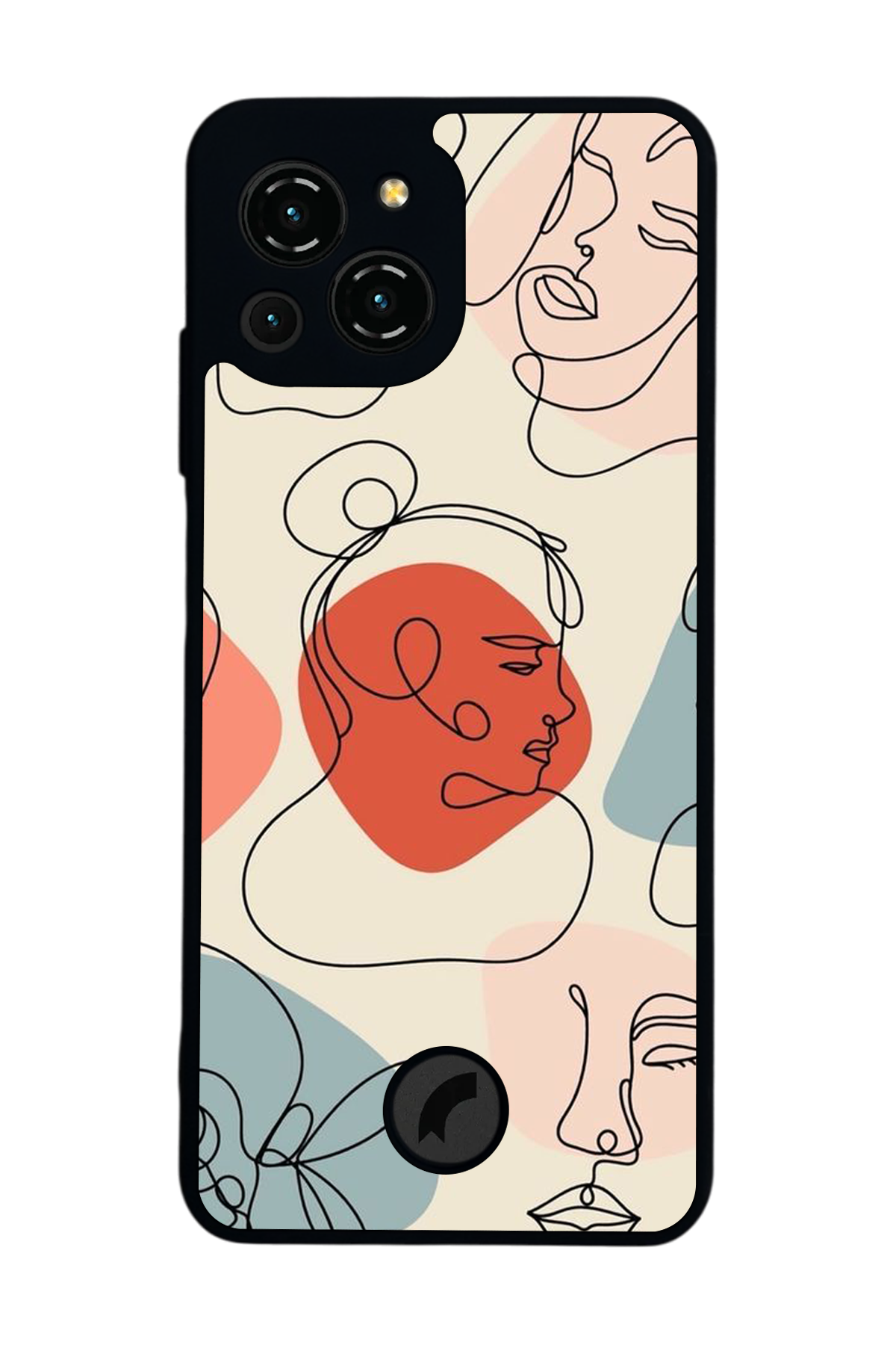 Reeder S23 Pro Max Uyumlu Line Art Tasarımlı Glossy Premium Kılıf