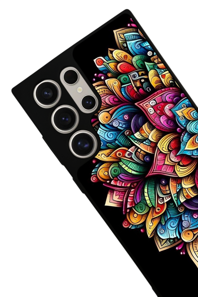 Samsung Galaxy S24 Ultra Uyumlu Mandala Tasarımlı Glossy Premium Kılıf