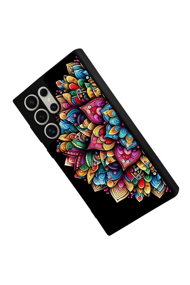 Samsung Galaxy S24 Ultra Uyumlu Mandala Tasarımlı Glossy Premium Kılıf