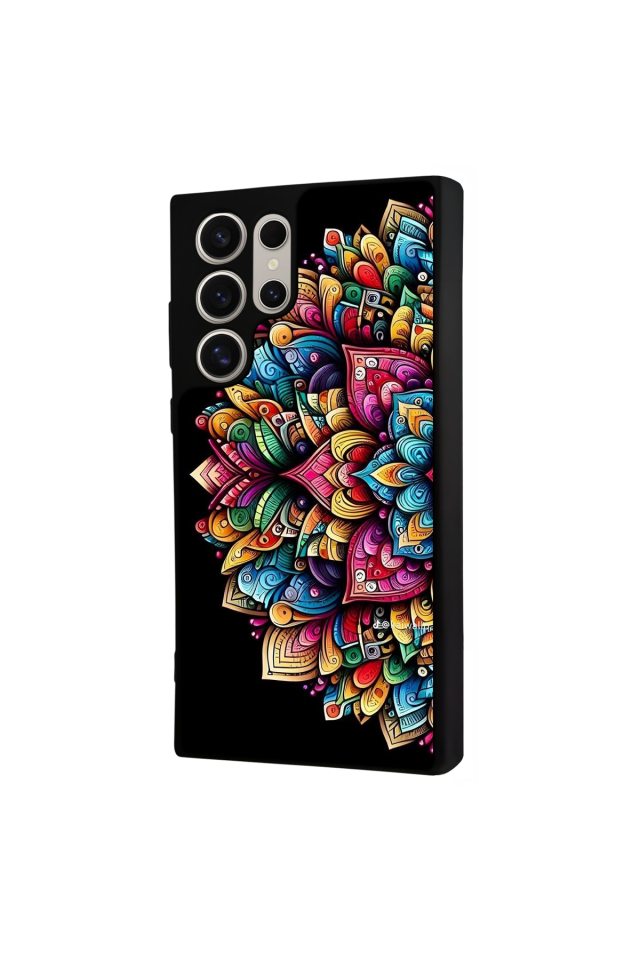 Samsung Galaxy S24 Ultra Uyumlu Mandala Tasarımlı Glossy Premium Kılıf