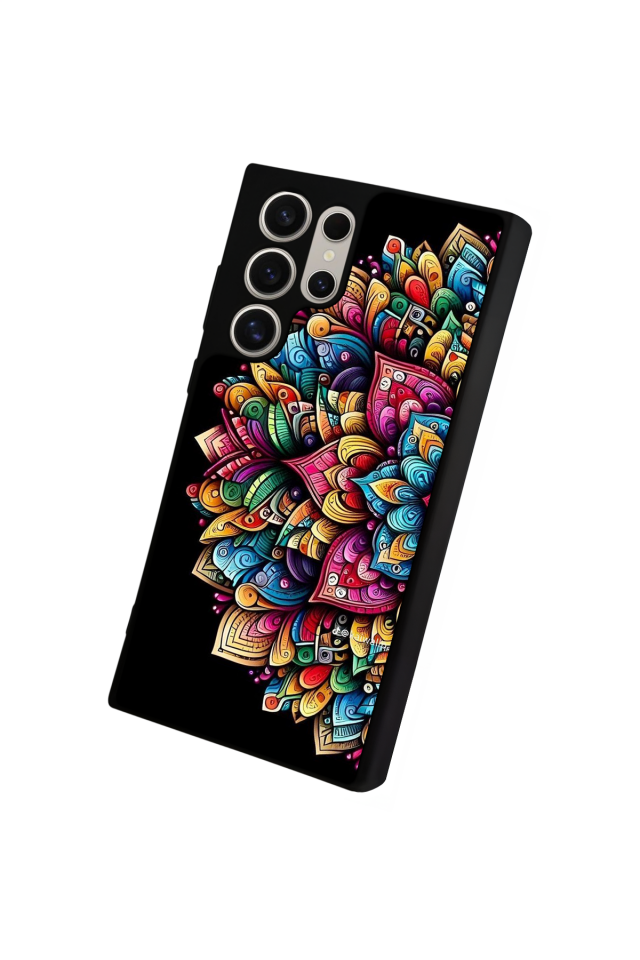 Samsung Galaxy S24 Ultra Uyumlu Mandala Tasarımlı Glossy Premium Kılıf