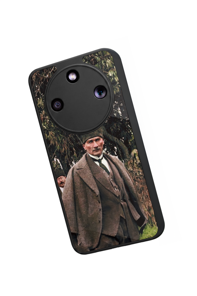 Honor Magic 8 Lite Uyumlu Mustafa Kemal Ataturk Tasarımlı Glossy Premium Kılıf