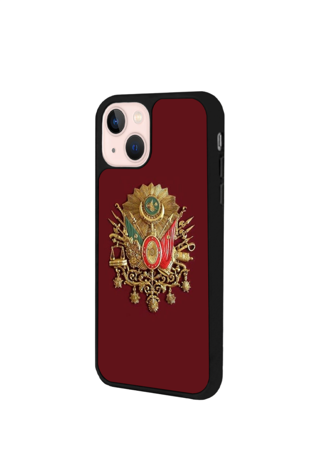 iPhone 14 Plus Uyumlu Osmanli Tugrasi Tasarımlı Glossy Premium Kılıf