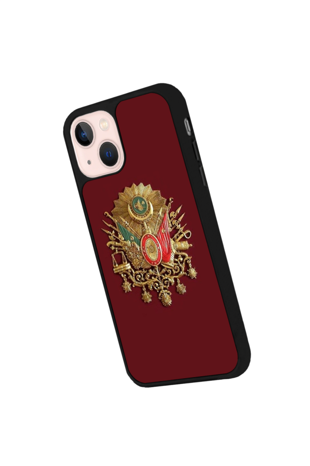 iPhone 14 Plus Uyumlu Osmanli Tugrasi Tasarımlı Glossy Premium Kılıf