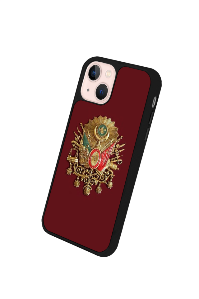 iPhone 14 Plus Uyumlu Osmanli Tugrasi Tasarımlı Glossy Premium Kılıf