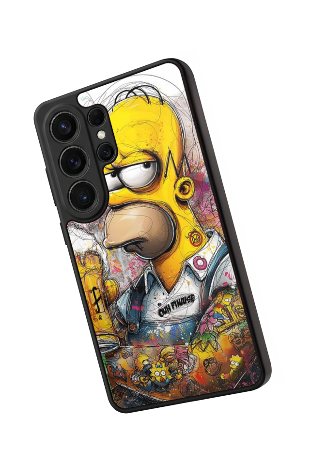 Samsung Galaxy S26 Ultra Uyumlu The Simpsons Tasarımlı Glossy Premium Kılıf