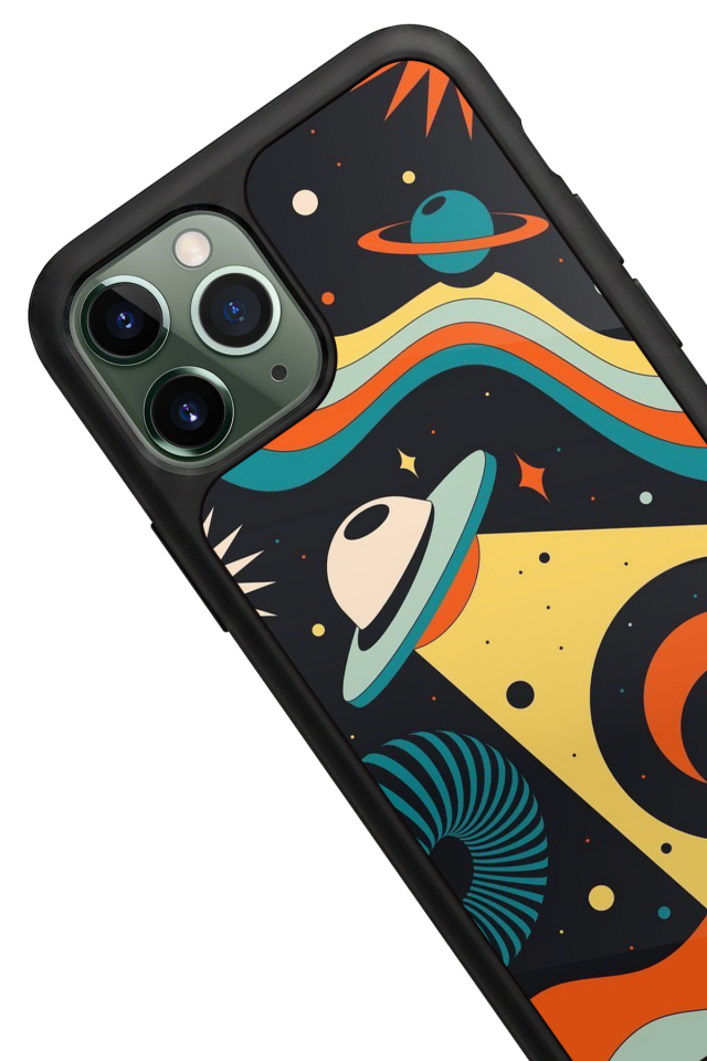 iPhone 11 Pro Max Uyumlu Uzay Tasarımlı Glossy Premium Kılıf