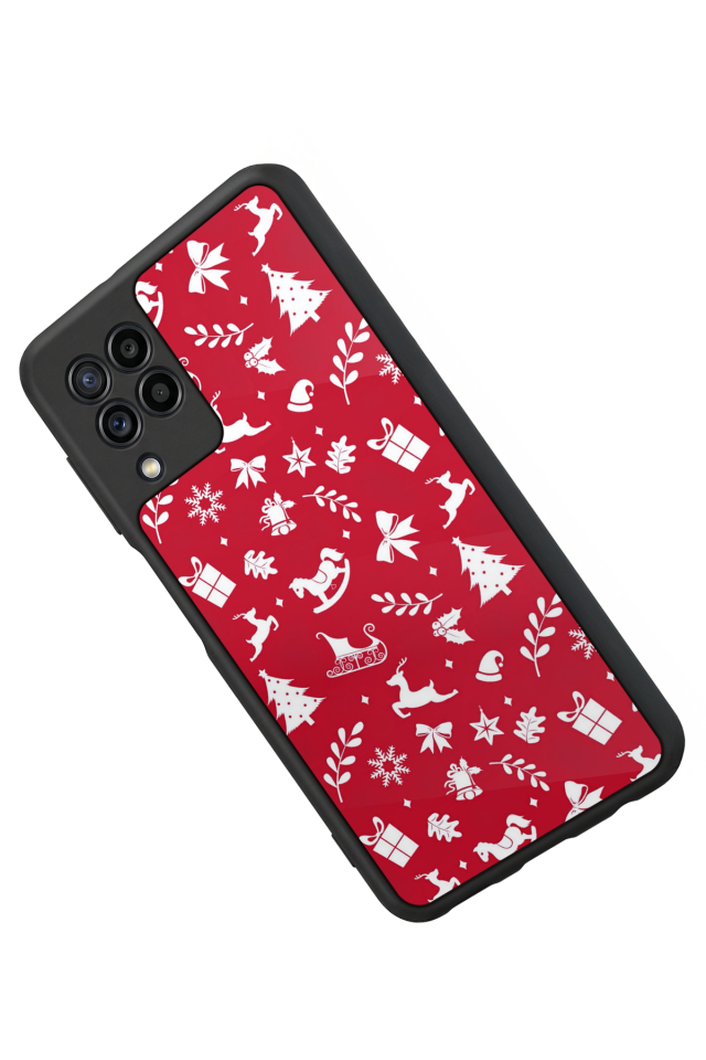 Samsung Galaxy M22 Uyumlu Yilbasi Christmas Tasarımlı Glossy Premium Kılıf