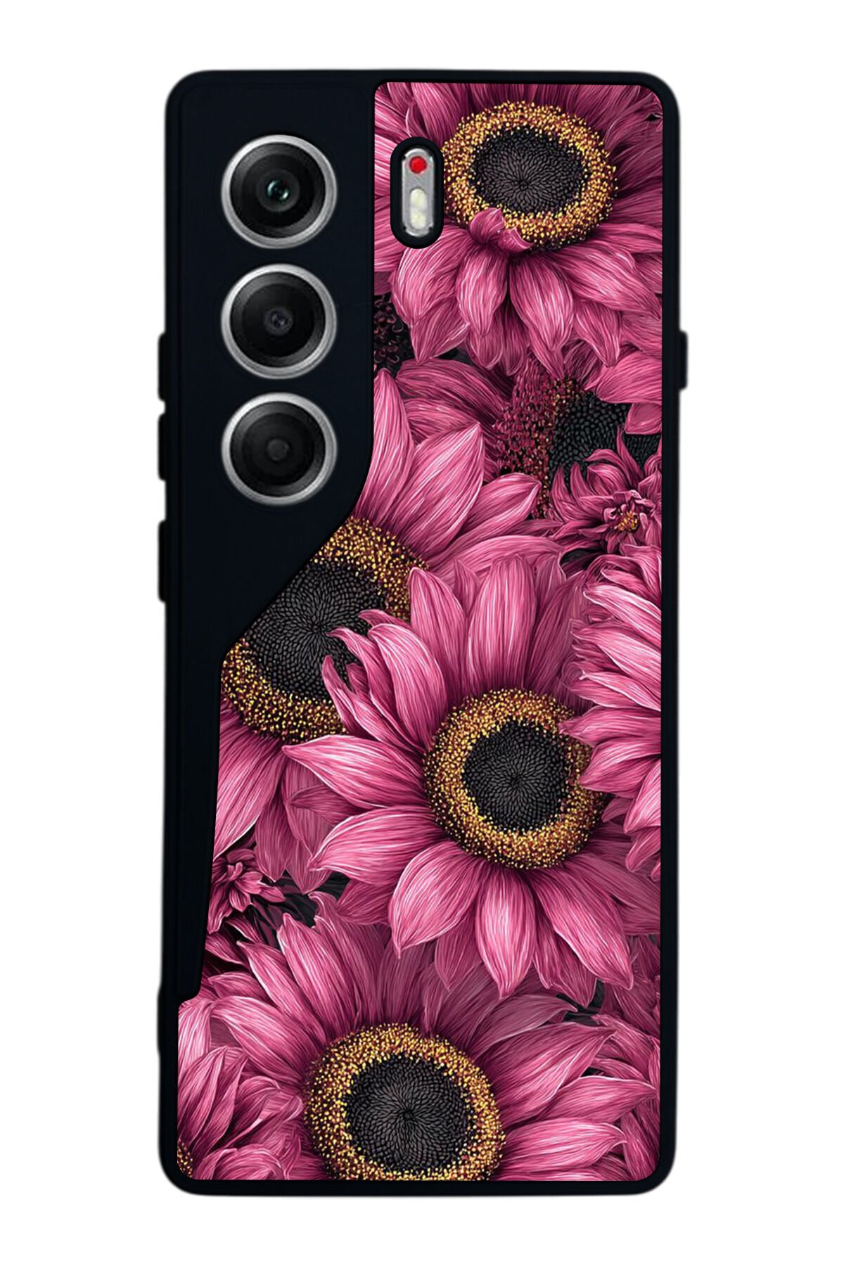 Tecno Camon 40 Uyumlu Cicek Tasarımlı Glossy Premium Kılıf