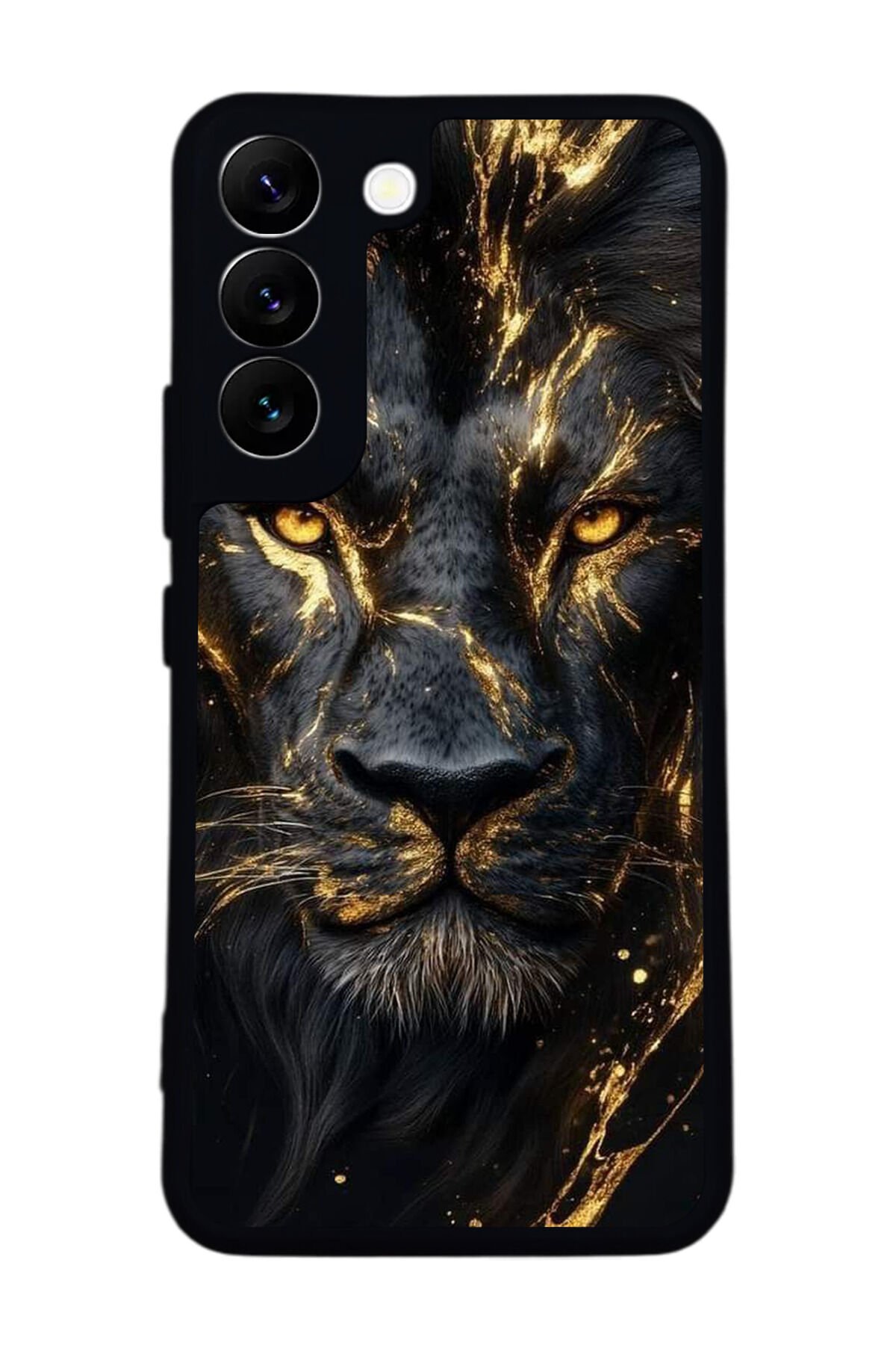Samsung Galaxy S22 Uyumlu Aslan Tasarımlı Glossy Premium Kılıf