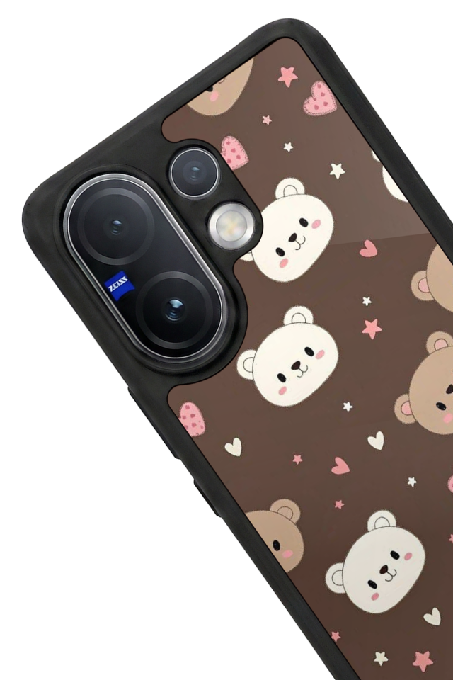 Vivo V60 Uyumlu Ayı Tasarımlı Glossy Premium Kılıf