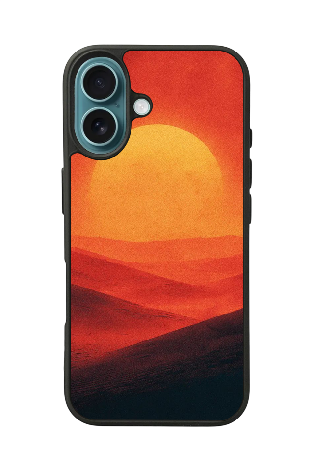 iPhone 16 Uyumlu Güneş Tasarımlı Glossy Premium Kılıf