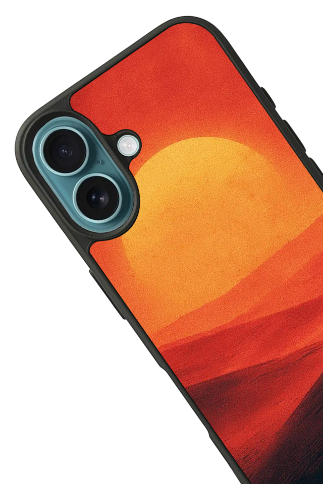iPhone 16 Uyumlu Güneş Tasarımlı Glossy Premium Kılıf
