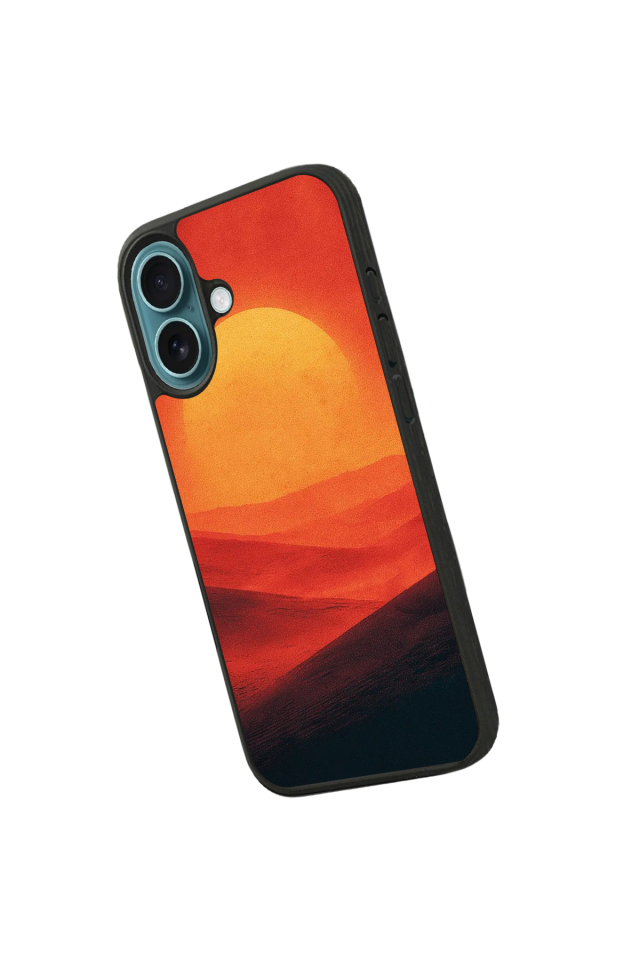 iPhone 16 Uyumlu Güneş Tasarımlı Glossy Premium Kılıf