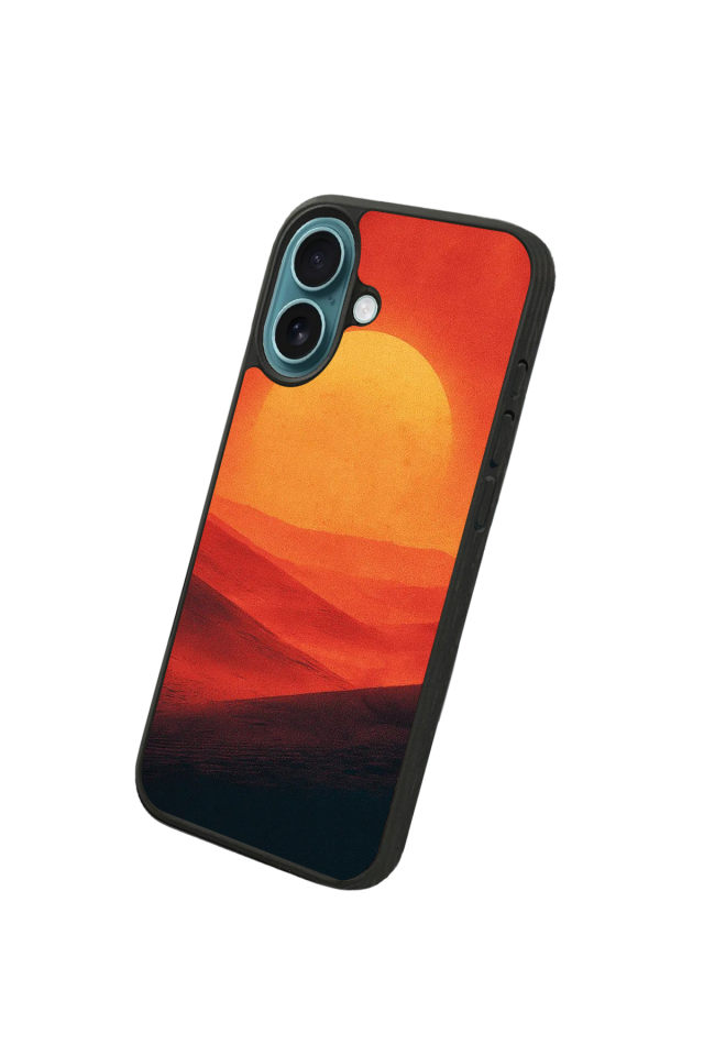 iPhone 16 Uyumlu Güneş Tasarımlı Glossy Premium Kılıf